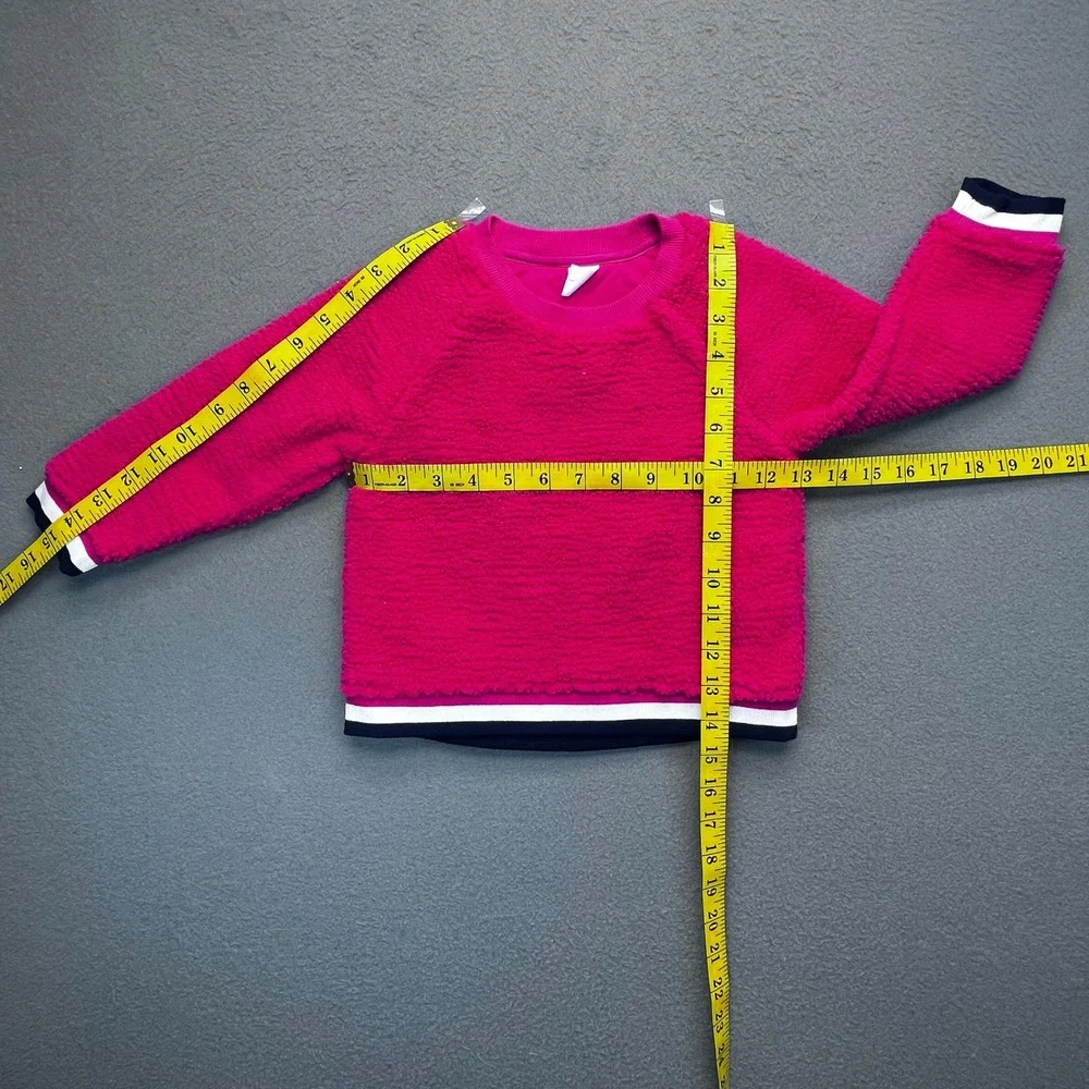 Baby GAP Girls Sherpa Crewneck Sweatshirt‎ Pink 3T Cozy Fleece Pullover babycore